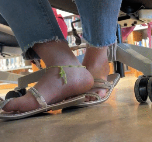 Girls Amazing Soles Exposed in Slides - Image 2