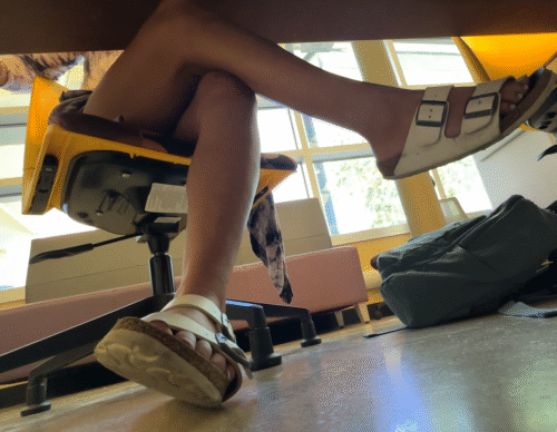 Beautiful Birkenstock Lady loves to tease her legs - Image 2