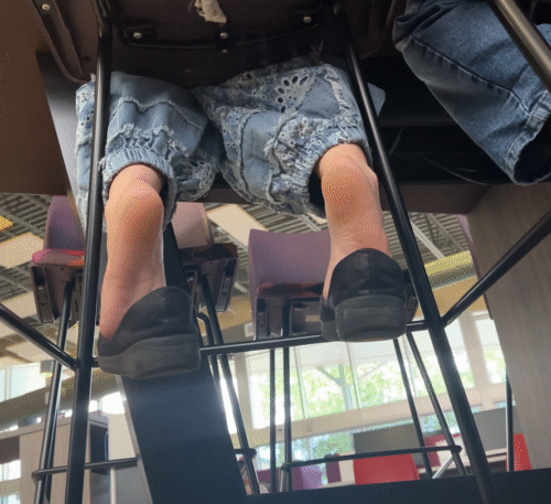 Blond Girl Loves to Heelpop in her Pretty Flats - Image 6