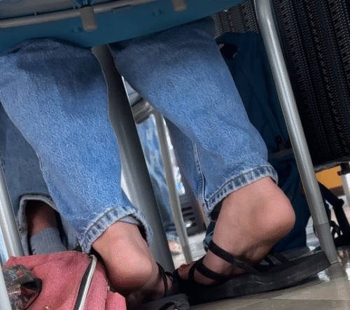The Most Beautiful Girls Soles and Toes at a Cafe - Image 3