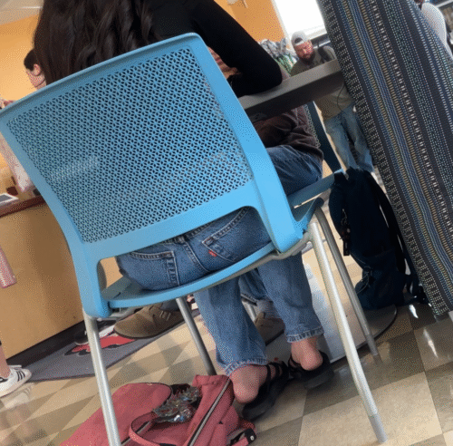 The Most Beautiful Girls Soles and Toes at a Cafe - Image 2